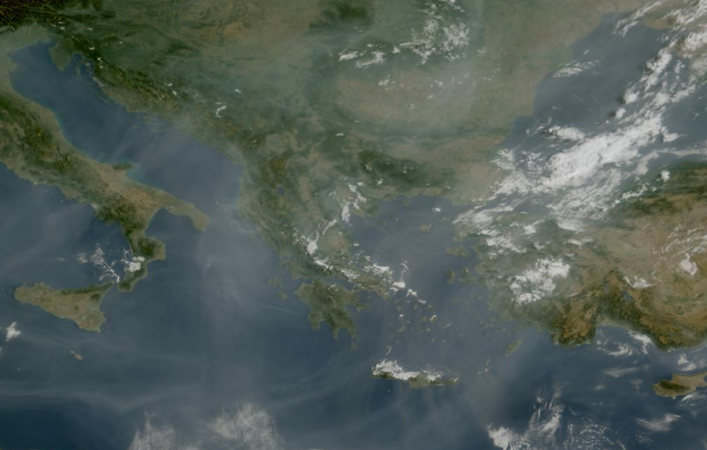 Τελευταία δορυφορική εικόνα νεφοκάλυψης
