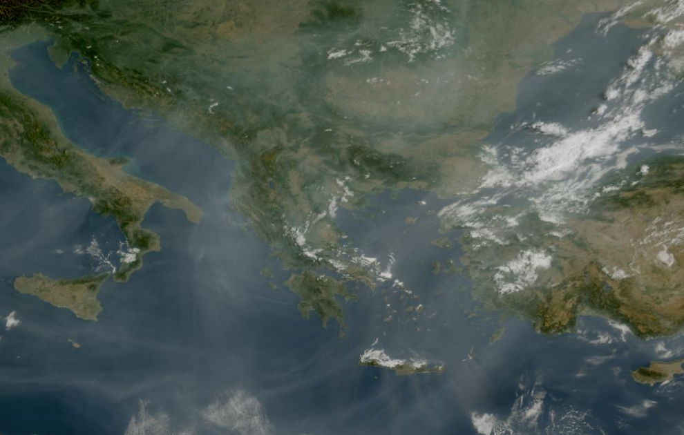 Τελευταία δορυφορική εικόνα νεφοκάλυψης
