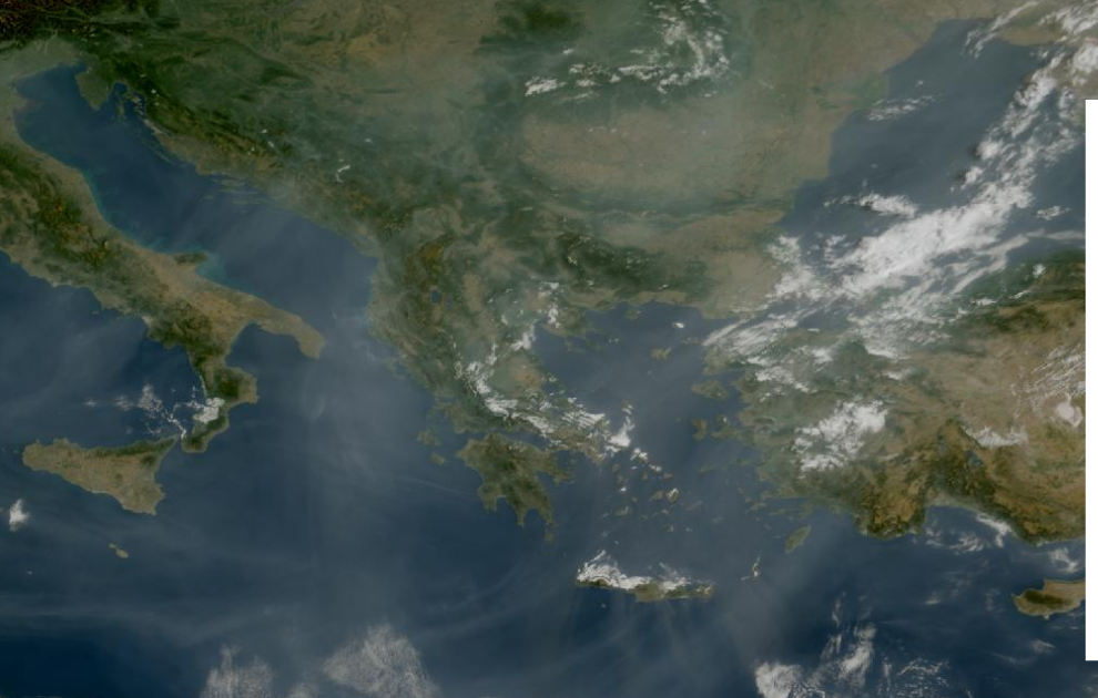 Τελευταία δορυφορική εικόνα νεφοκάλυψης