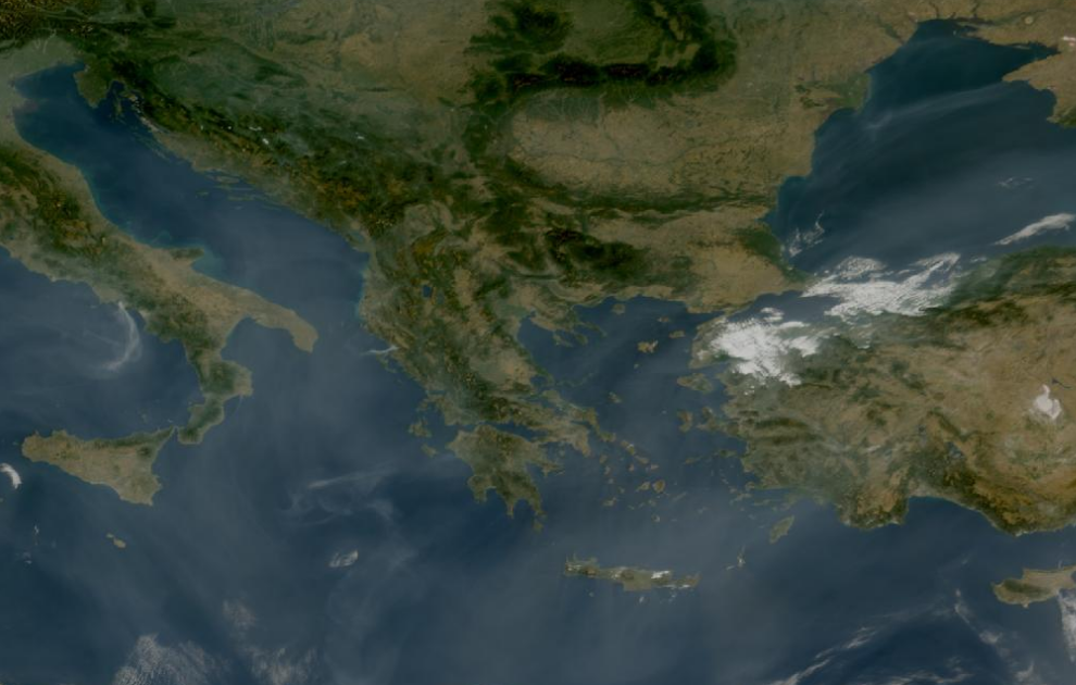 Τελευταία δορυφορική εικόνα νεφοκάλυψης