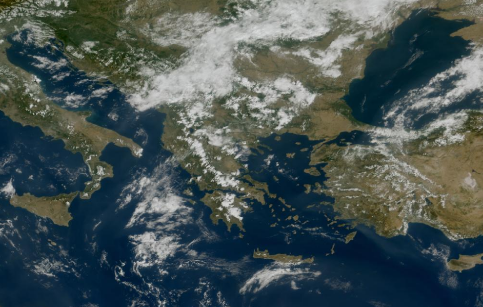 Τελευταία δορυφορική εικόνα νεφοκάλυψης