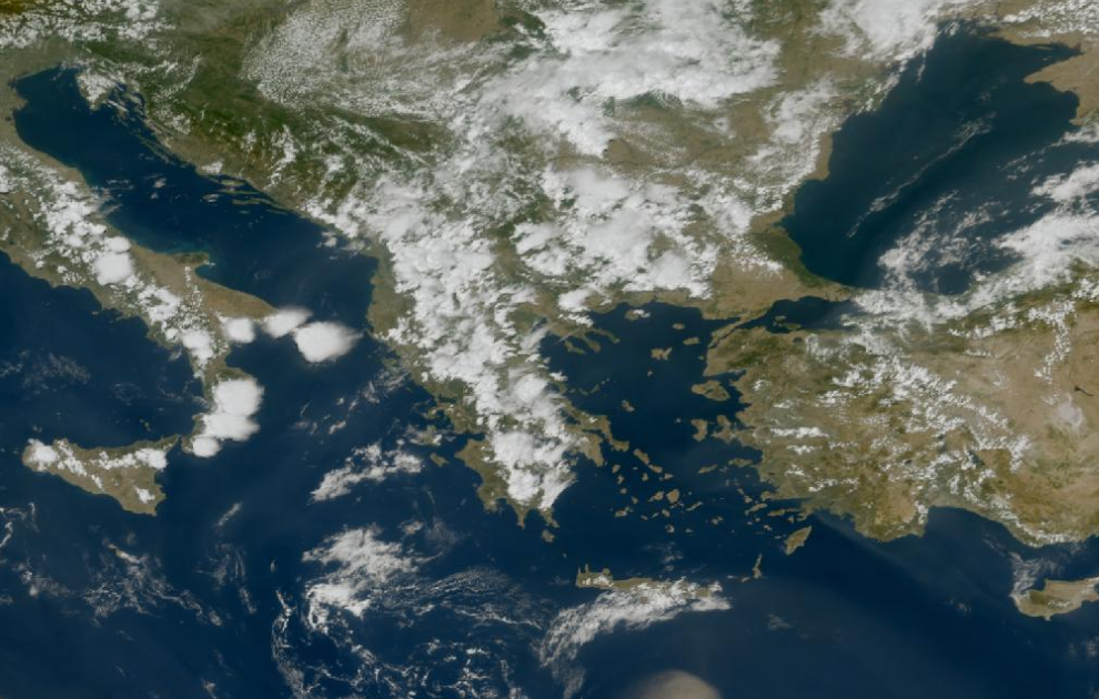 Τελευταία δορυφορική εικόνα νεφοκάλυψης