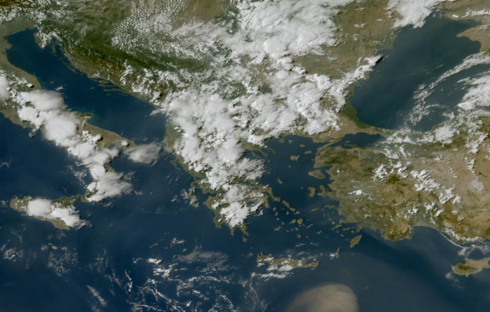 Τελευταία δορυφορική εικόνα νεφοκάλυψης