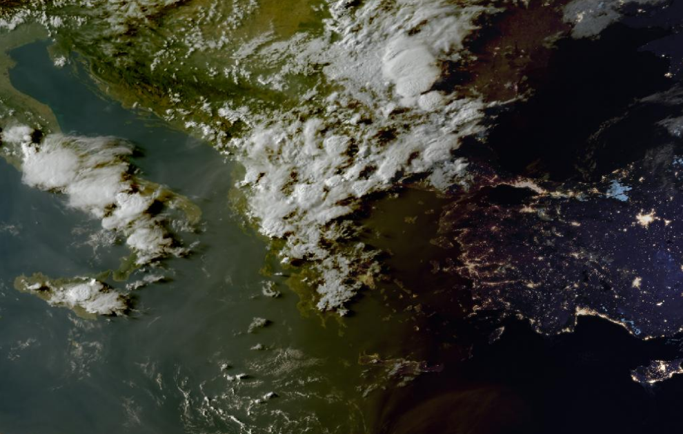 Τελευταία δορυφορική εικόνα νεφοκάλυψης