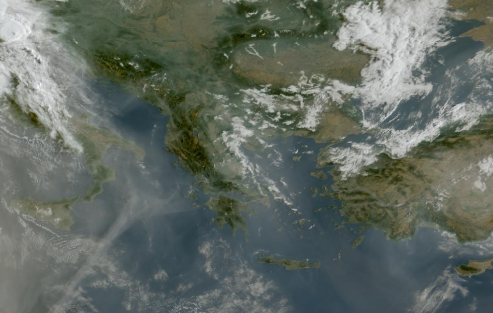 Τελευταία δορυφορική εικόνα νεφοκάλυψης