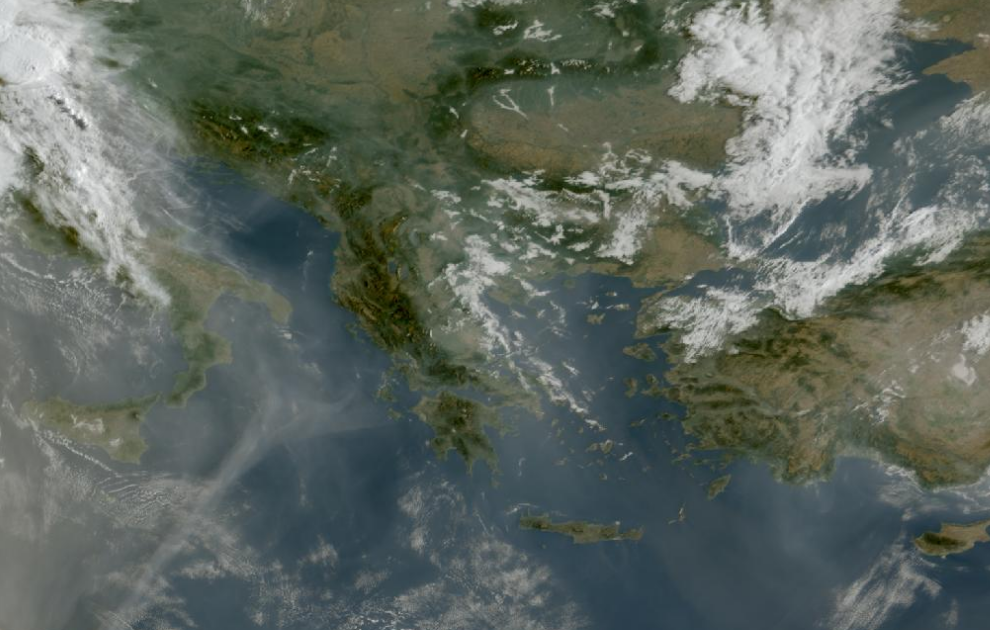 Τελευταία δορυφορική εικόνα νεφοκάλυψης