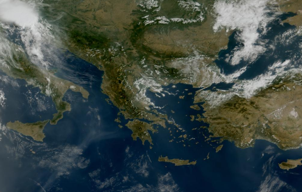 Τελευταία δορυφορική εικόνα νεφοκάλυψης