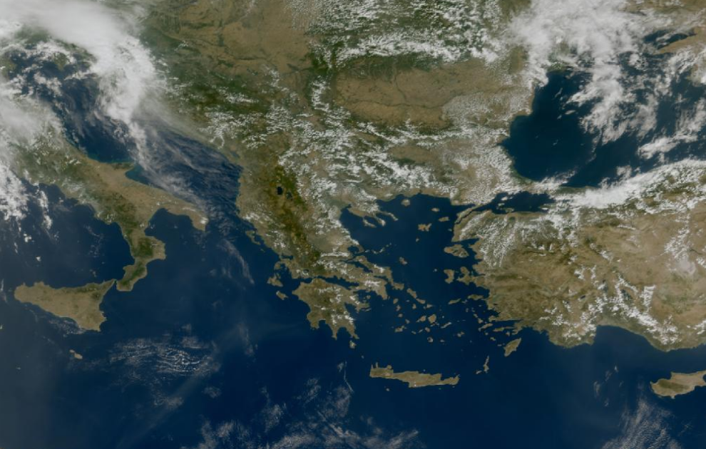 Τελευταία δορυφορική εικόνα νεφοκάλυψης