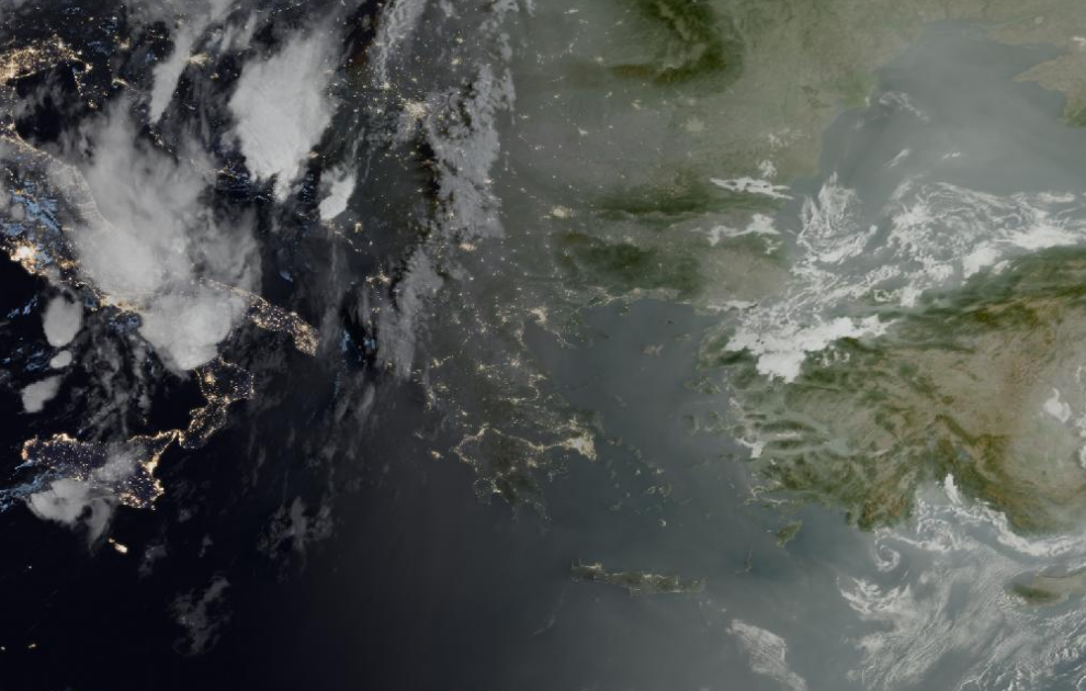Τελευταία δορυφορική εικόνα νεφοκάλυψης