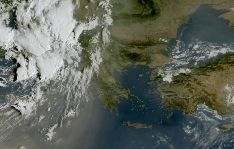 Τελευταία δορυφορική εικόνα νεφοκάλυψης