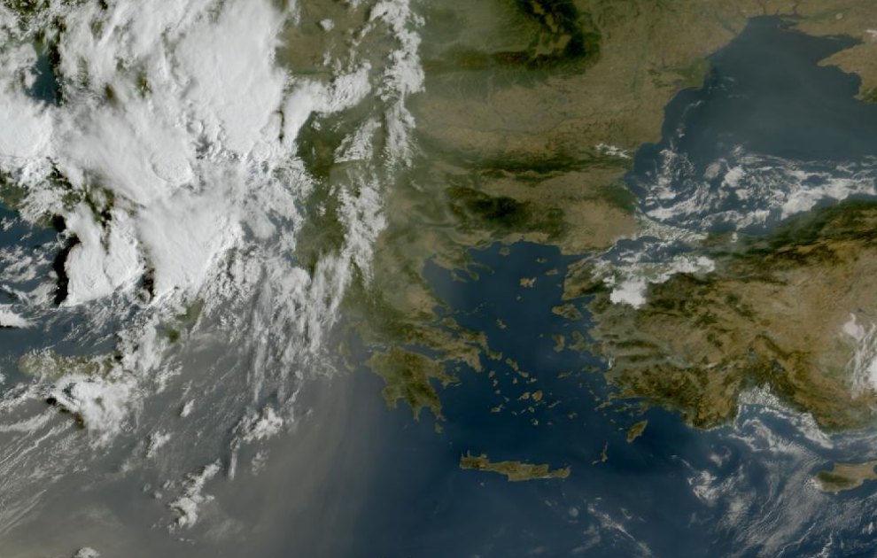 Τελευταία δορυφορική εικόνα νεφοκάλυψης