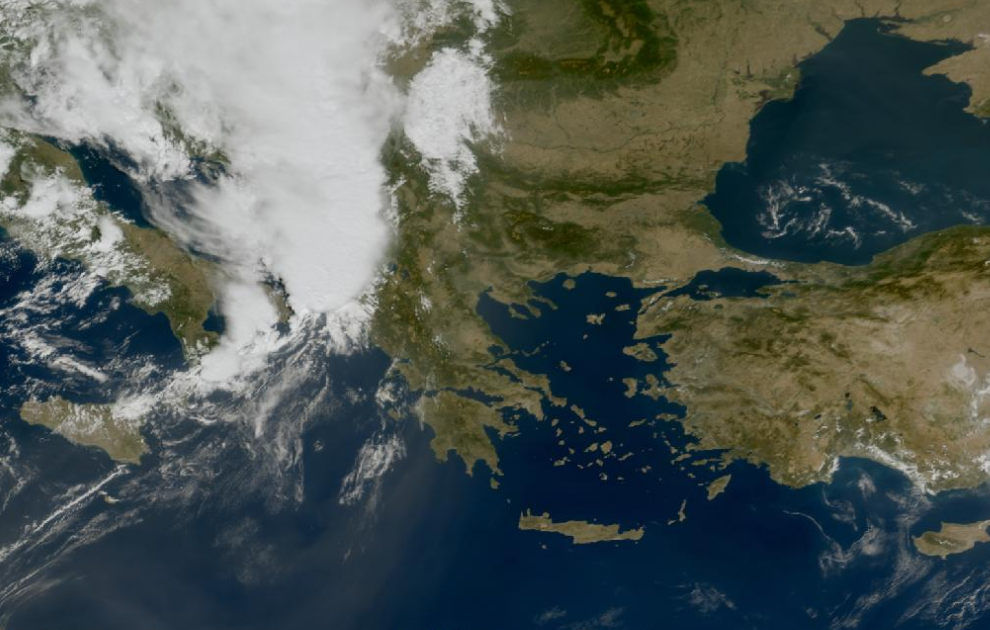Τελευταία δορυφορική εικόνα νεφοκάλυψης