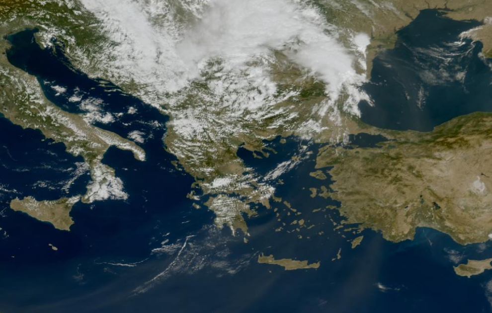 Τελευταία δορυφορική εικόνα νεφοκάλυψης