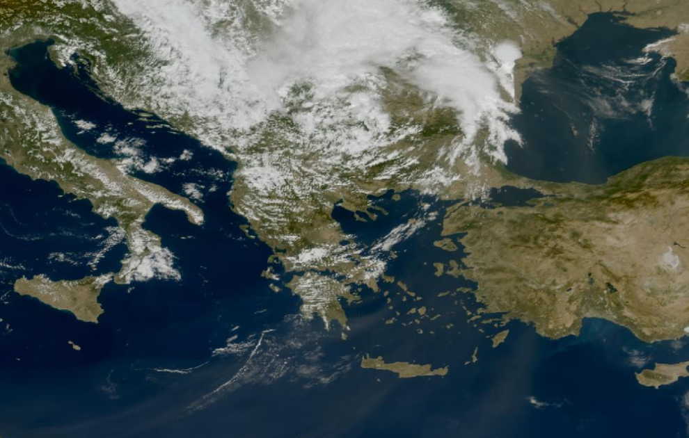 Τελευταία δορυφορική εικόνα νεφοκάλυψης