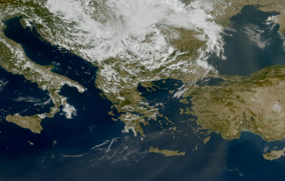 Τελευταία δορυφορική εικόνα νεφοκάλυψης