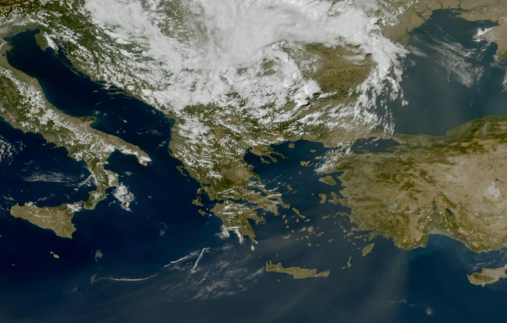 Τελευταία δορυφορική εικόνα νεφοκάλυψης