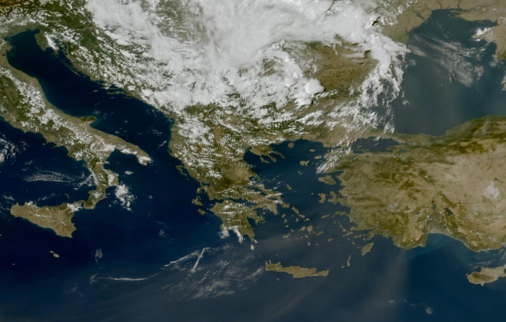 Τελευταία δορυφορική εικόνα νεφοκάλυψης
