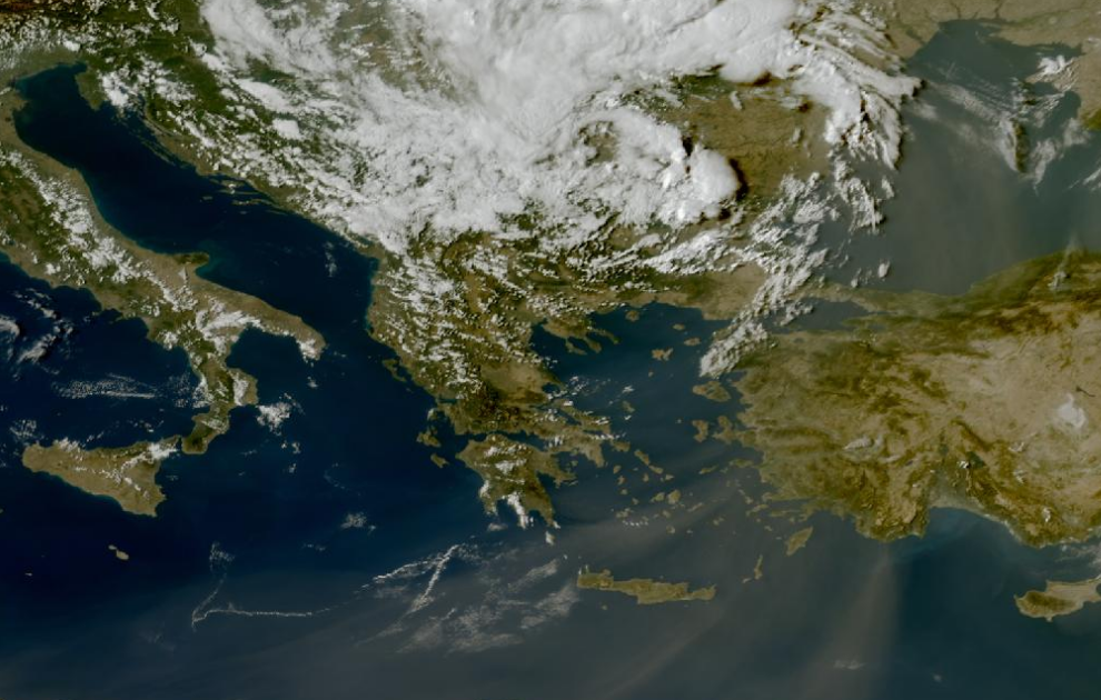 Τελευταία δορυφορική εικόνα νεφοκάλυψης