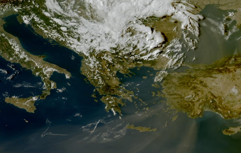 Τελευταία δορυφορική εικόνα νεφοκάλυψης