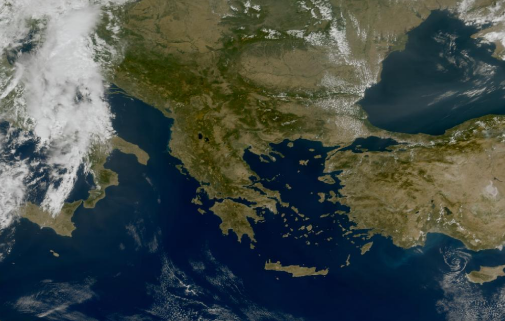 Τελευταία δορυφορική εικόνα νεφοκάλυψης