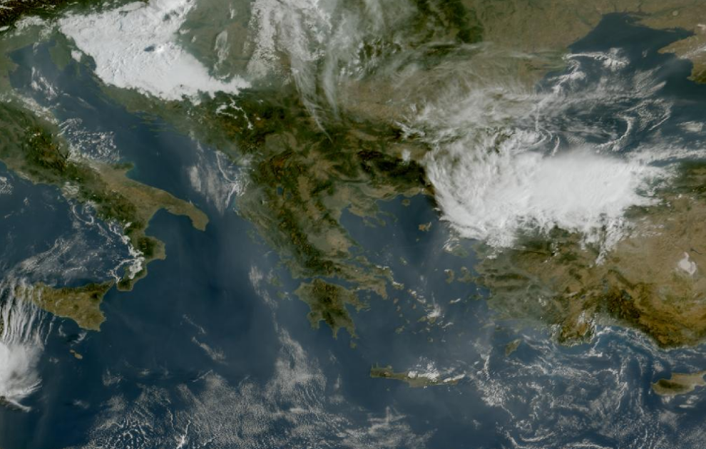 Τελευταία δορυφορική εικόνα νεφοκάλυψης