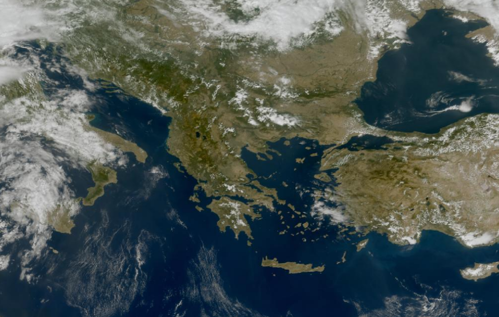 Τελευταία δορυφορική εικόνα νεφοκάλυψης