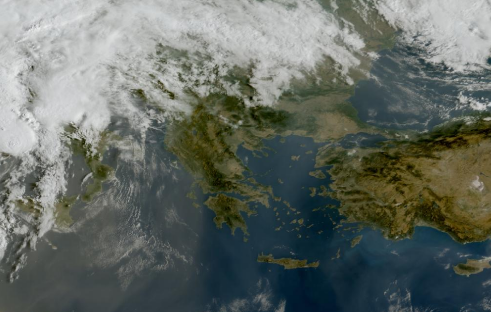 Τελευταία δορυφορική εικόνα νεφοκάλυψης