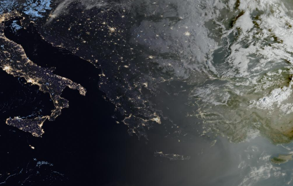 Τελευταία δορυφορική εικόνα νεφοκάλυψης
