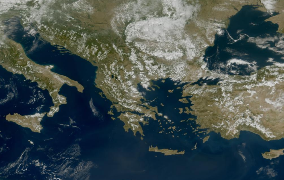 Τελευταία δορυφορική εικόνα νεφοκάλυψης