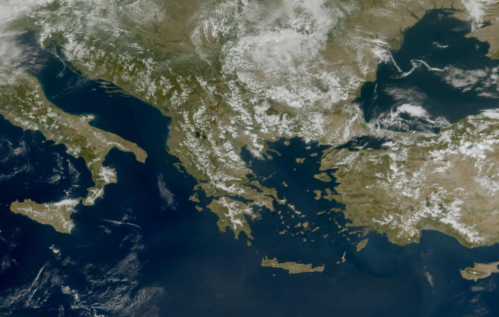 Τελευταία δορυφορική εικόνα νεφοκάλυψης