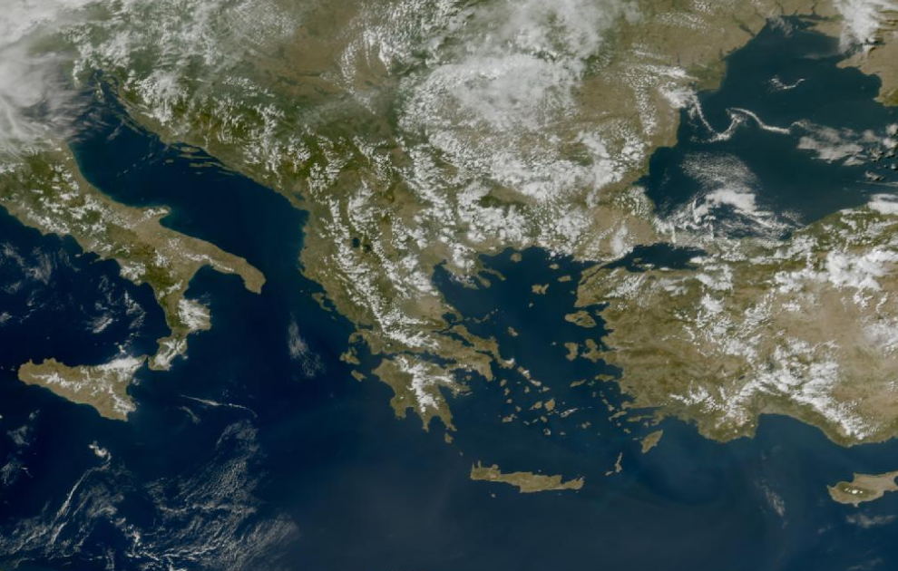 Τελευταία δορυφορική εικόνα νεφοκάλυψης