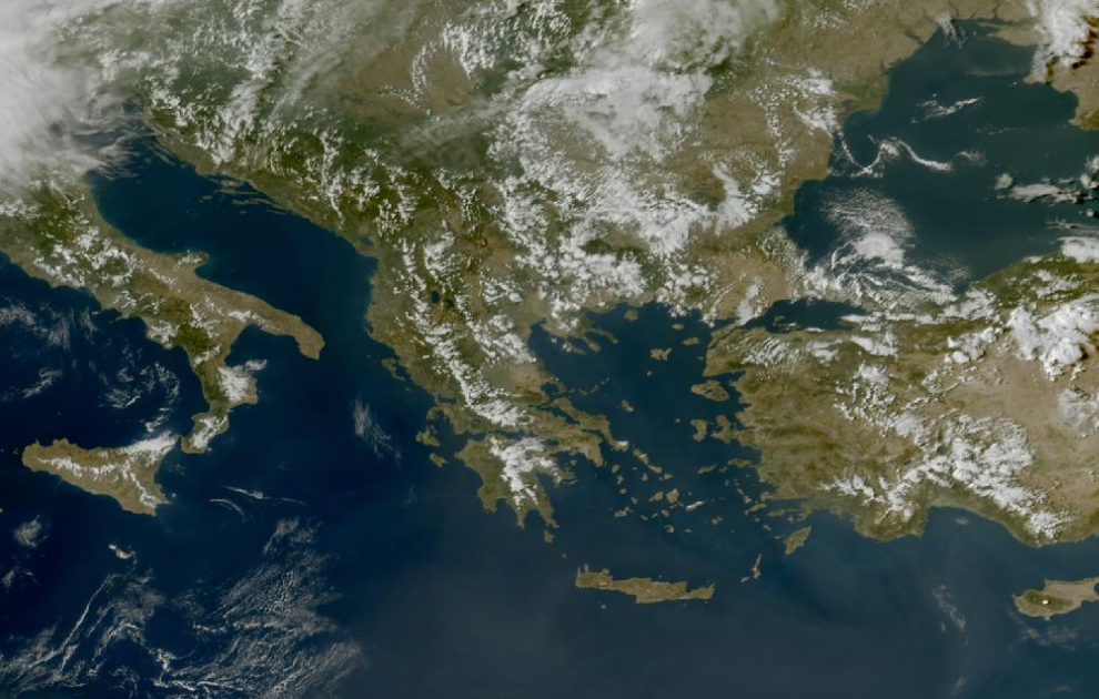 Τελευταία δορυφορική εικόνα νεφοκάλυψης