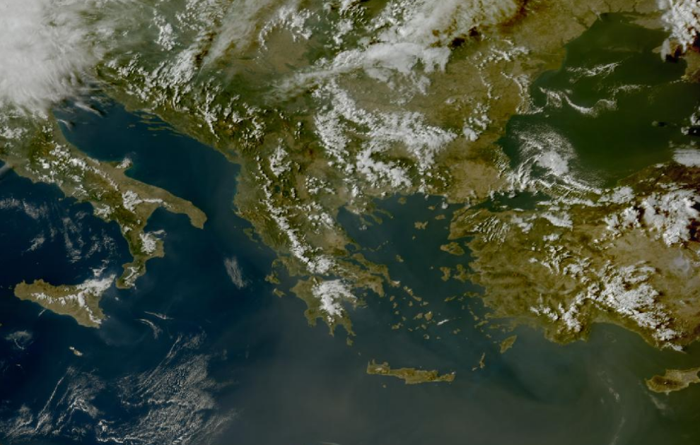 Τελευταία δορυφορική εικόνα νεφοκάλυψης
