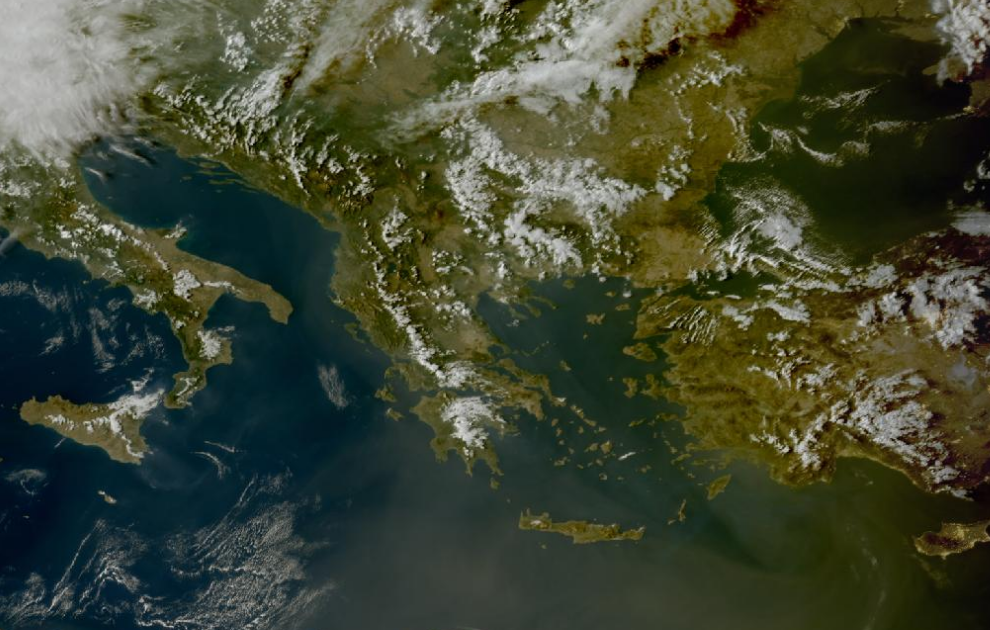 Τελευταία δορυφορική εικόνα νεφοκάλυψης