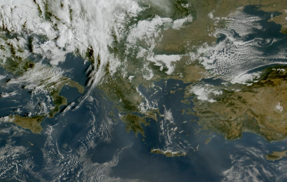 Τελευταία δορυφορική εικόνα νεφοκάλυψης