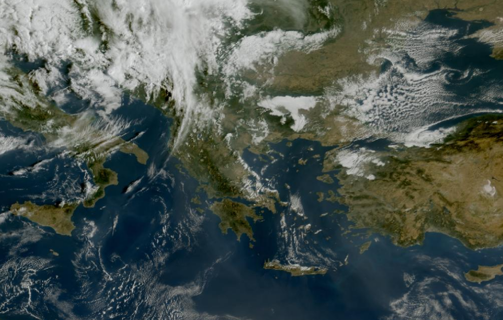 Τελευταία δορυφορική εικόνα νεφοκάλυψης