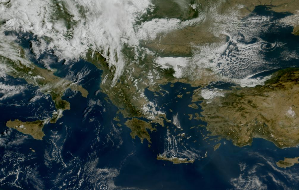 Τελευταία δορυφορική εικόνα νεφοκάλυψης