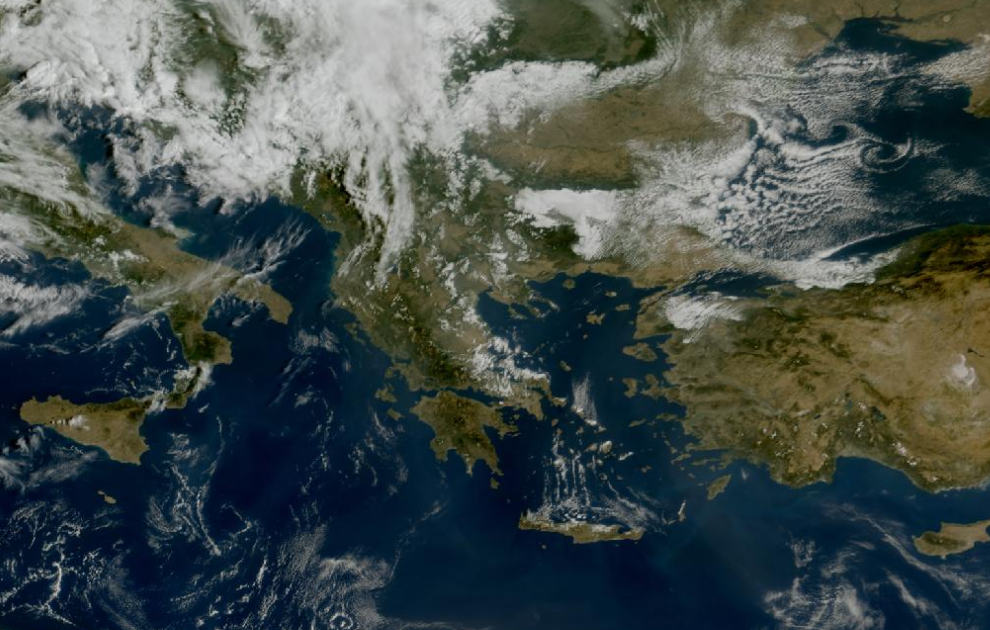 Τελευταία δορυφορική εικόνα νεφοκάλυψης