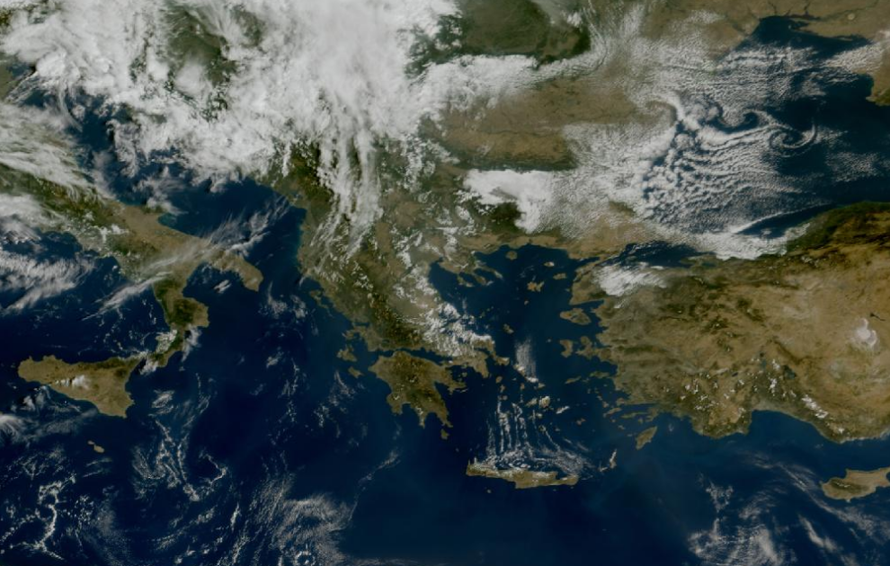 Τελευταία δορυφορική εικόνα νεφοκάλυψης