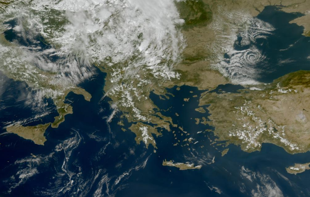 Τελευταία δορυφορική εικόνα νεφοκάλυψης