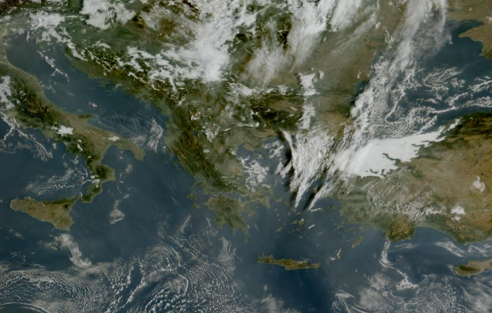 Τελευταία δορυφορική εικόνα νεφοκάλυψης