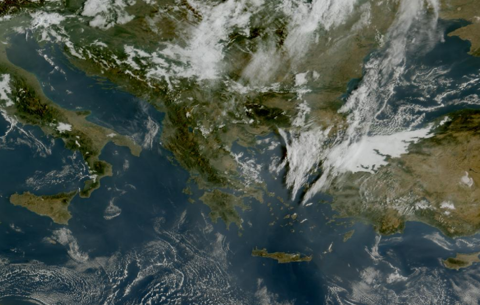 Τελευταία δορυφορική εικόνα νεφοκάλυψης