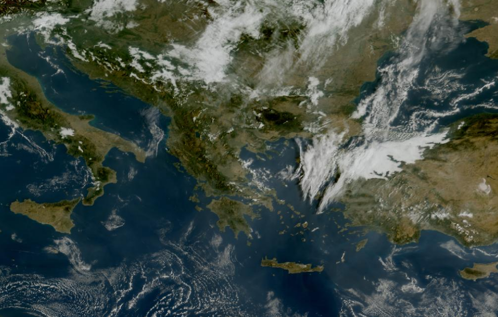 Τελευταία δορυφορική εικόνα νεφοκάλυψης
