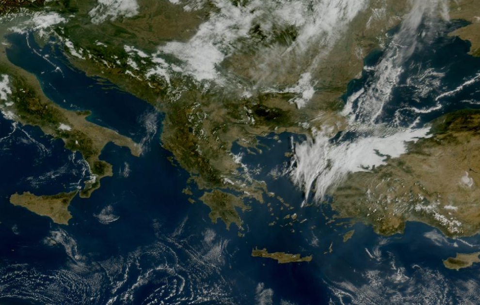 Τελευταία δορυφορική εικόνα νεφοκάλυψης