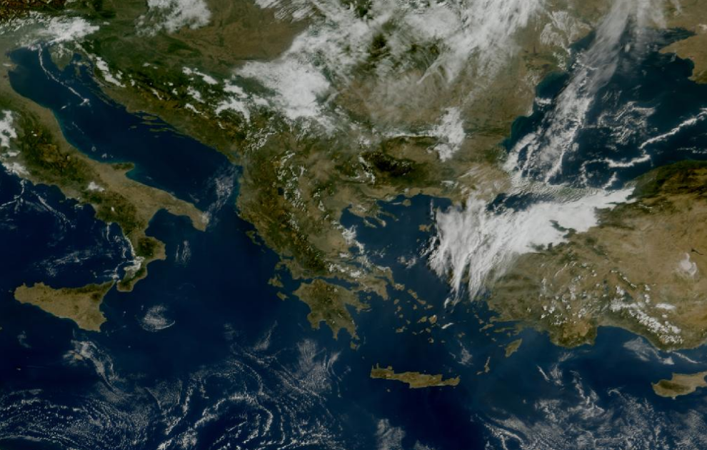 Τελευταία δορυφορική εικόνα νεφοκάλυψης