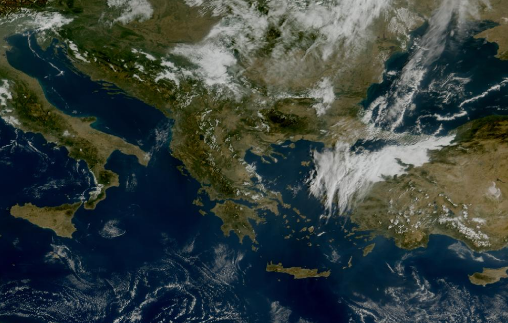 Τελευταία δορυφορική εικόνα νεφοκάλυψης