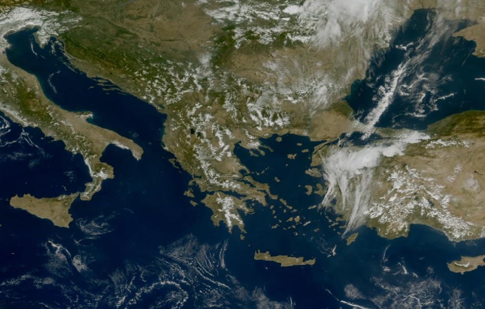 Τελευταία δορυφορική εικόνα νεφοκάλυψης