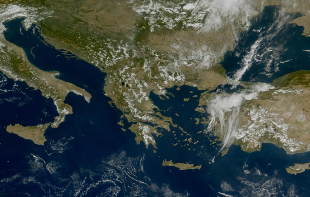 Τελευταία δορυφορική εικόνα νεφοκάλυψης