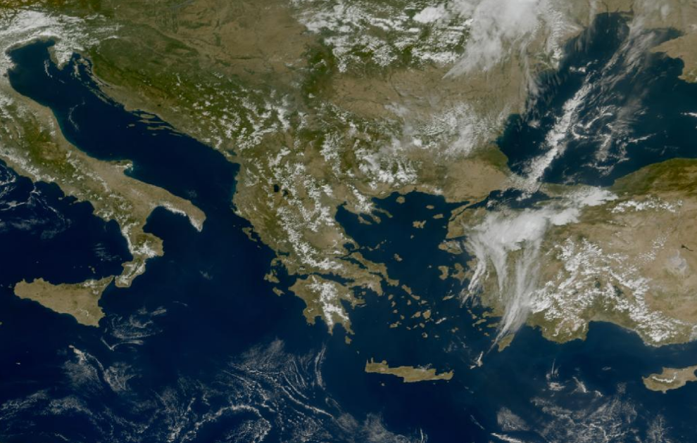 Τελευταία δορυφορική εικόνα νεφοκάλυψης