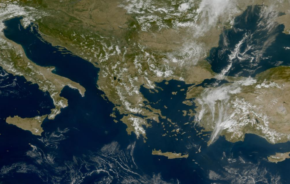 Τελευταία δορυφορική εικόνα νεφοκάλυψης
